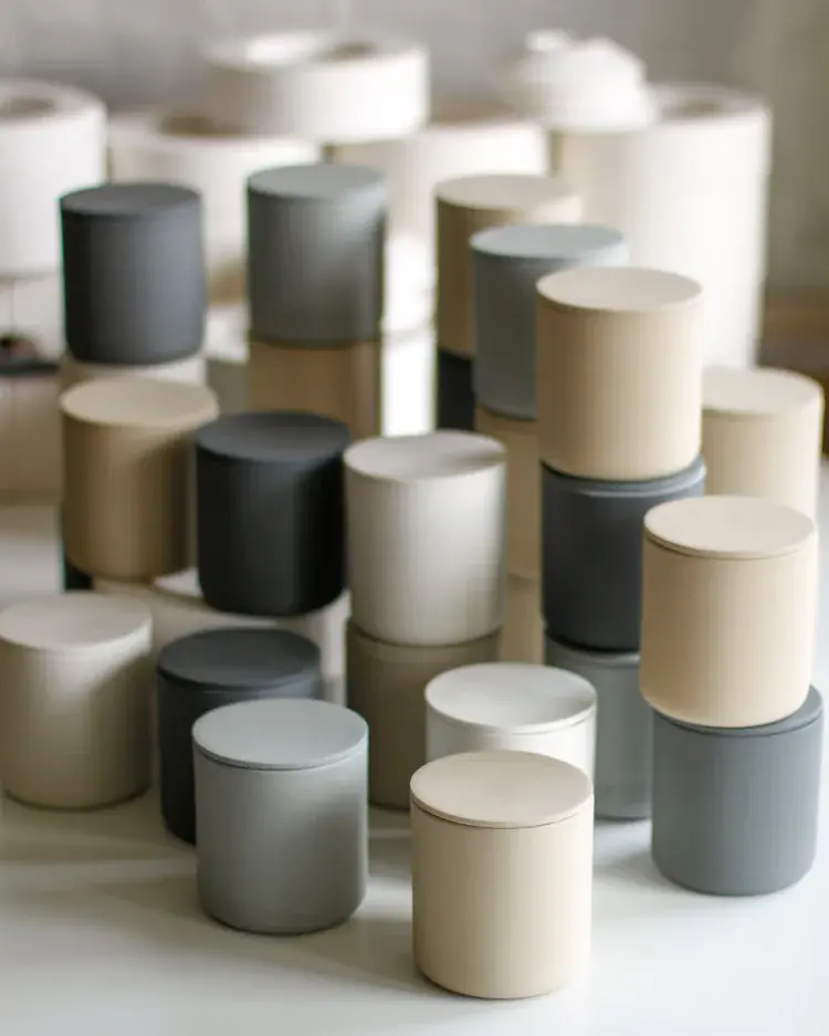 Slip-cast creamer and small bowl in matching glaze